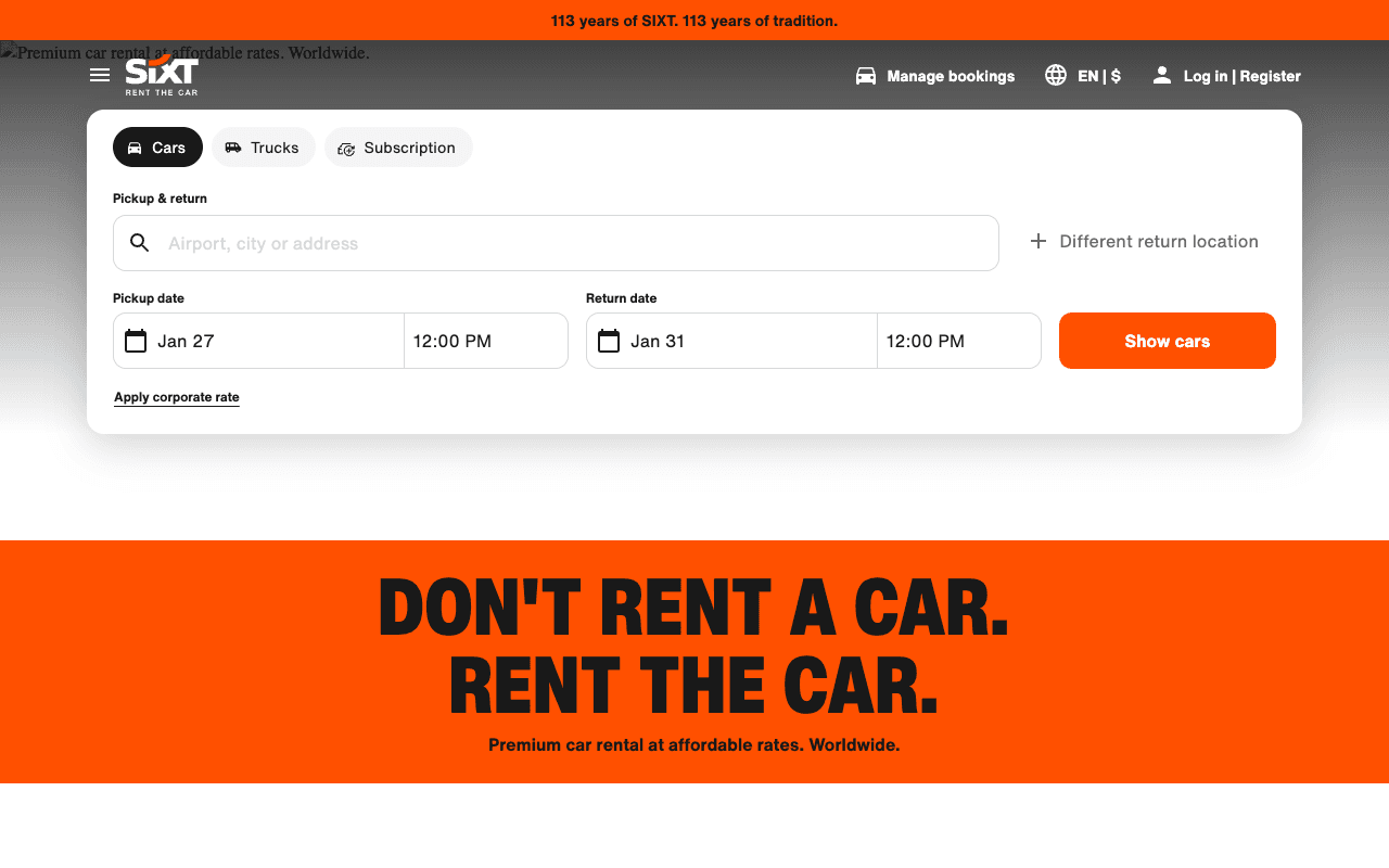 Sixt mobile check-in and micro-frontend platform